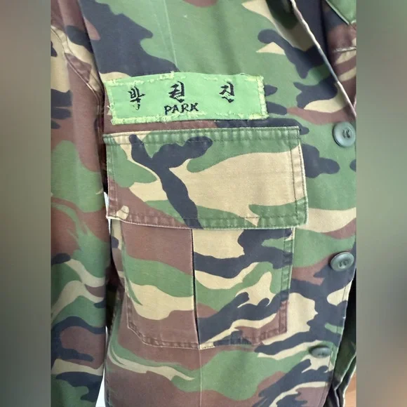 Free People Tricia Fix Camo with Colorful Embroidered Back - Picture 4 of 16